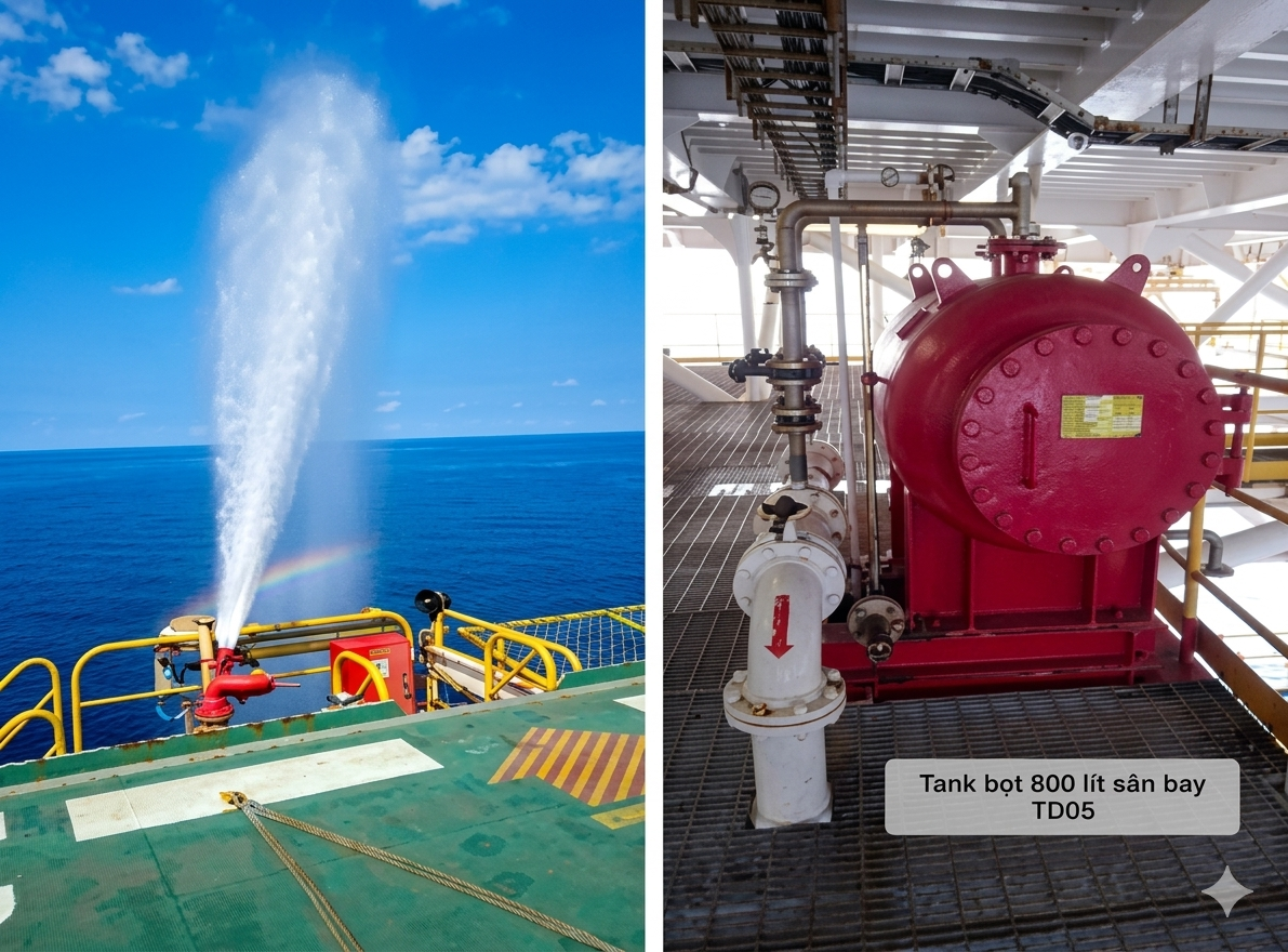 TTAT Vietsov - Trung tâm An toàn và Bảo vệ Môi trường Vietsovpetro TTAT-BVMT Cung Cấp Dịch Vụ Thay Thế Foam Chữa Cháy Không Chứa PFOS và PFOA Cho Tàu Biển TTAT Vietsov - Trung tâm An toàn và Bảo vệ Môi trường Vietsovpetro TTAT-BVMT Cung Cấp Dịch Vụ Thay Thế Foam Chữa Cháy Không Chứa PFOS và PFOA Cho Tàu Biển